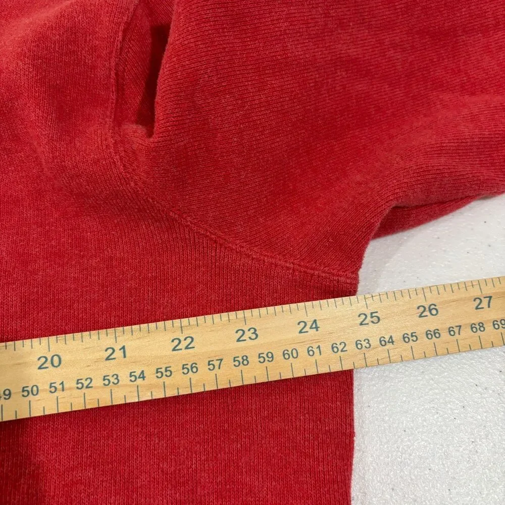 Polo Ralph Lauren Pullover Sweater Men L Red 1/4 Zip Blue Pony Preppy Classic